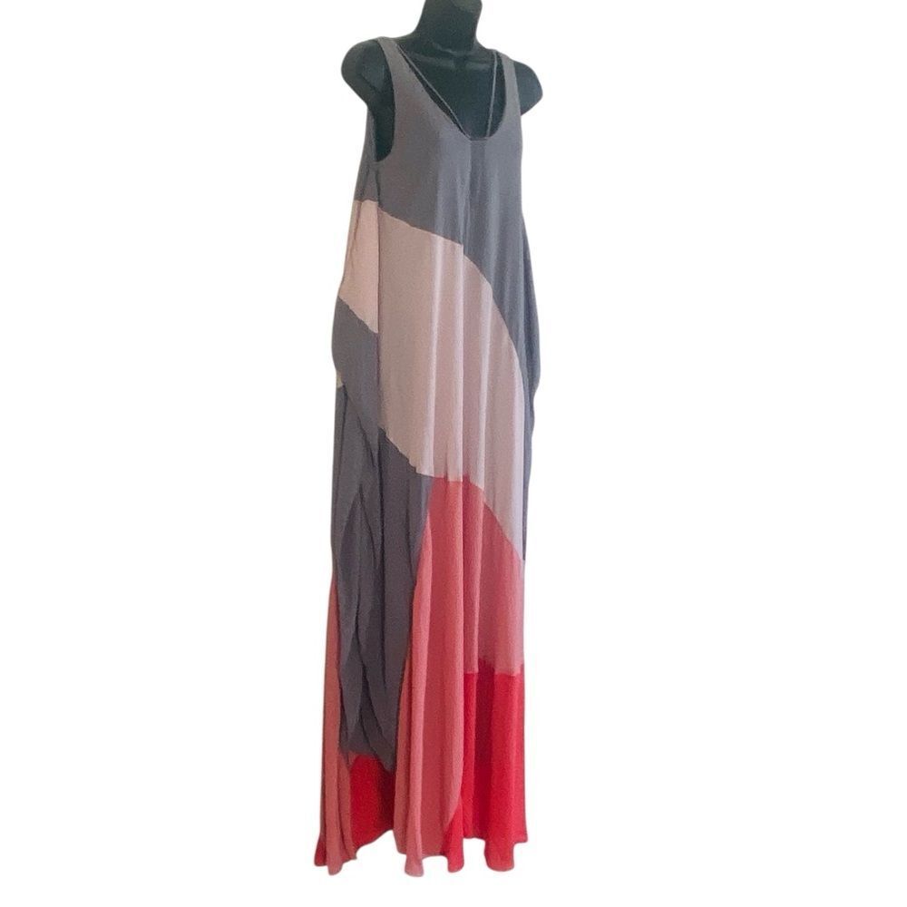 Halston Heritage Resort 2015 Runway Draped Colorblock Maxi Dress Sz XS - Picture 4 of 16